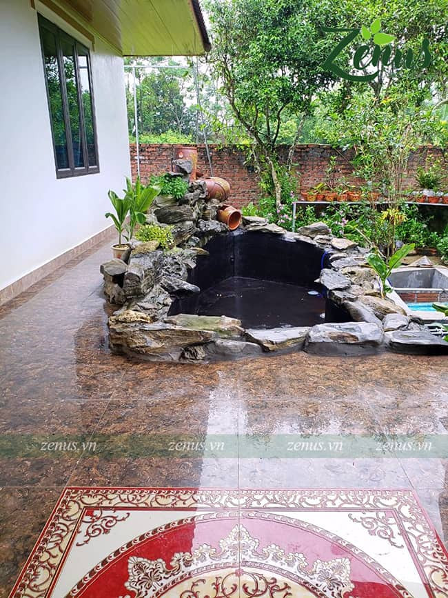 Bể cá cảnh ngoài trời đẹp kích thước nhỏ