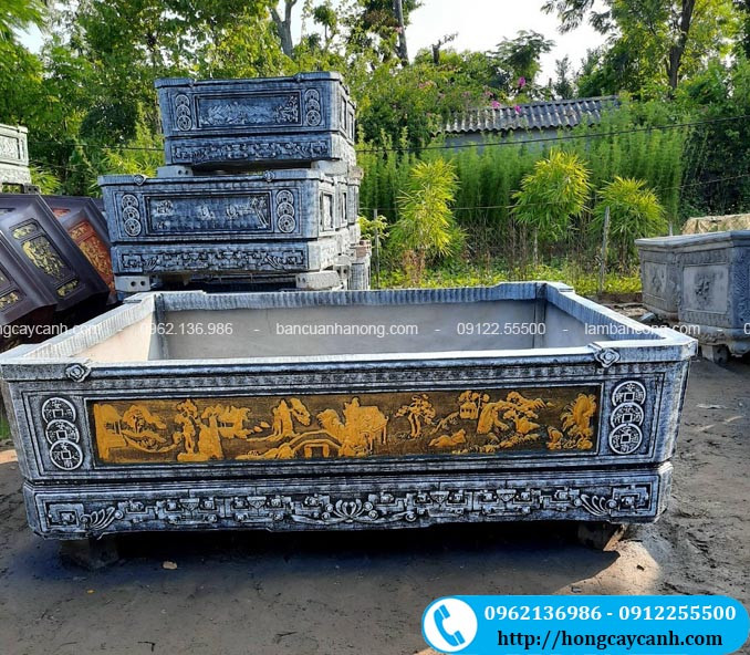 bể xi măng chữ nhật lớn 1m8x2m3 làm hồ cá cảnh sân vườn