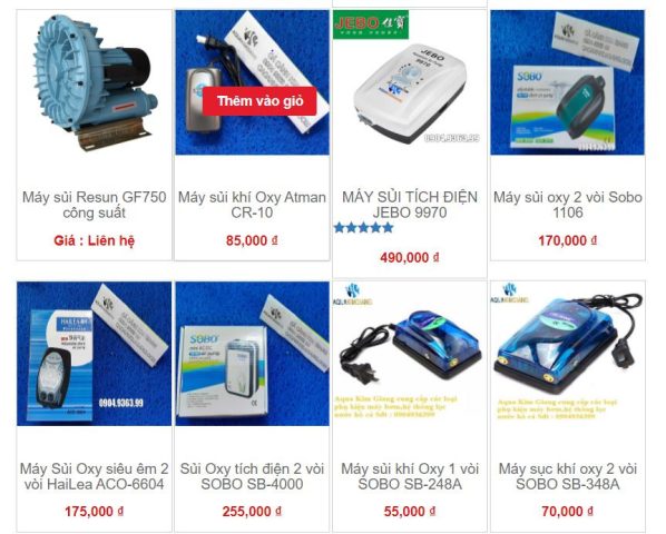 Các loại máy sục khí oxy thông dụng cho bể cá cảnh