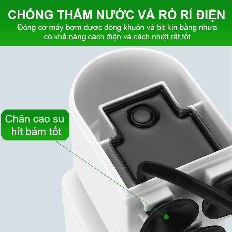 Chân đế cao su giúp cố định bộ lọc nước bể cá cảnh chắc chắn và an toàn