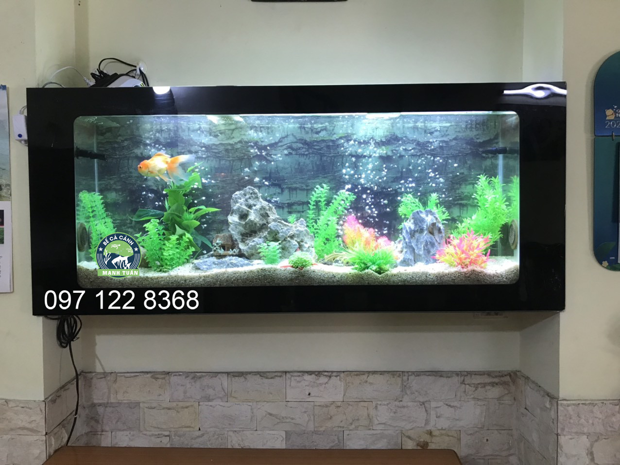 Mẫu bể cá cảnh treo tường đẹp