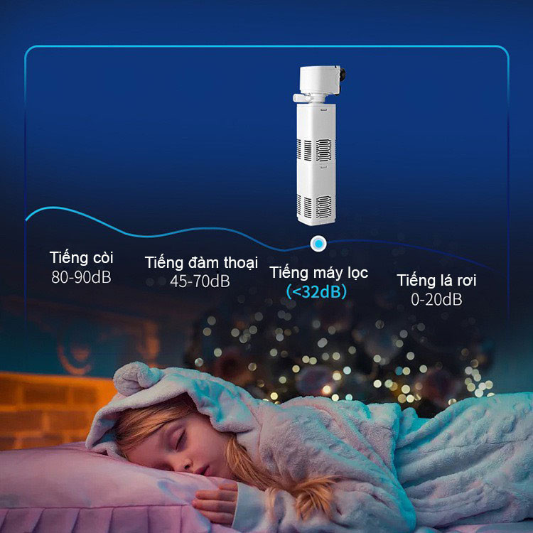 Máy lọc bể cá cảnh hoạt động êm ái, không gây tiếng ồn