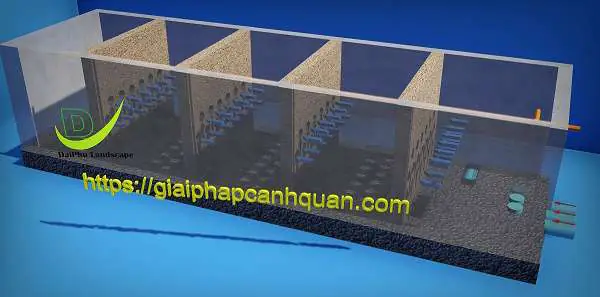 bản vẽ hệ thống lọc hồ cá koi