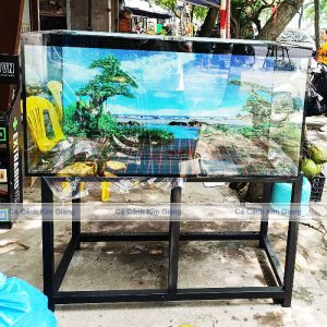 bể cá cảnh 1m2x60x60cm kèm chân sắt sơn tĩnh điện