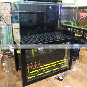 Bể cá cảnh thủy sinh đẹp công nghệ mới 1m2, kính siêu trong 3 mặt