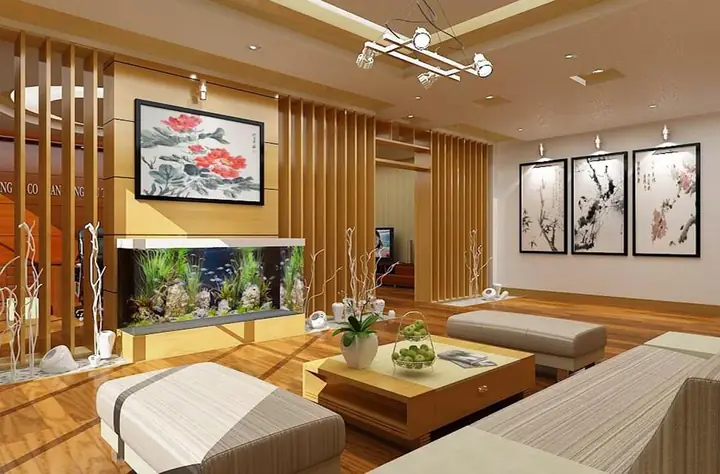 bể cá đẹp phòng khách
