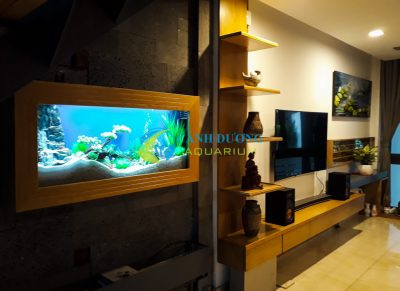 Bể cá treo tường 1m2 cho phòng khách