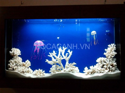 Bể cá treo tường cỡ lớn trang trí tường