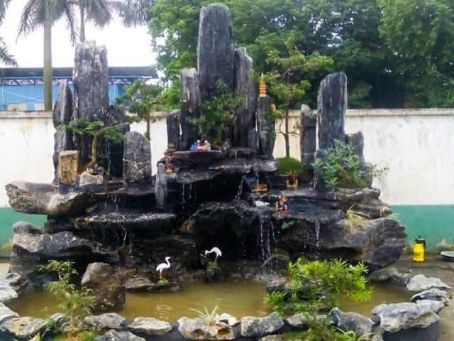 Bố cục non bộ bể cá cảnh nghệ thuật giả sơn