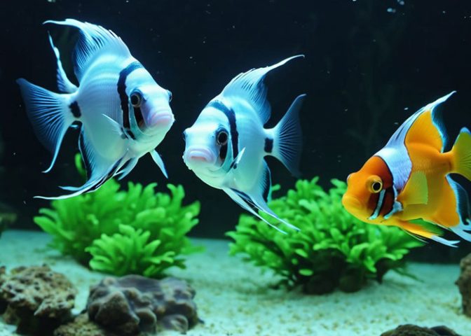 Cá cảnh bơi lờ đờ trên mặt nước, dấu hiệu cá bị thiếu oxy nghiêm trọng