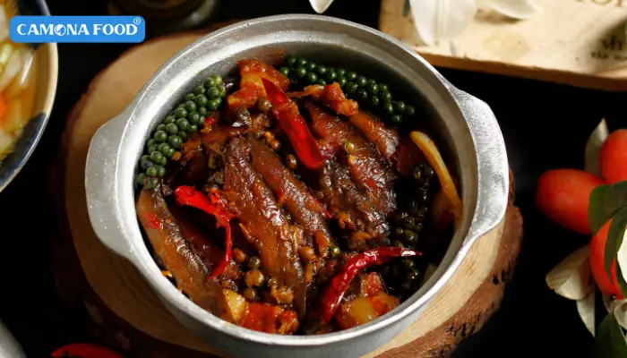 Khô cá chạch kho tiêu