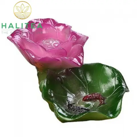 Bông Sen Cá Chép Đổi Màu Trang Trí Bàn Trà