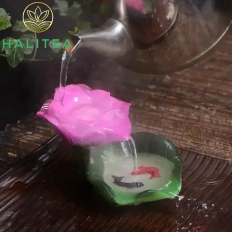 Bông Sen Cá Chép Đổi Màu Trang Trí Bàn Trà