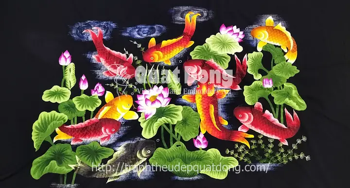 Ý nghĩa tranh thêuCá Chép Hoa Sentrong phong thủy