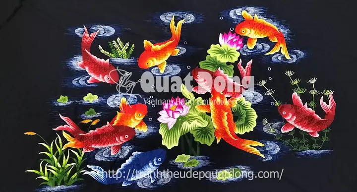 Ý nghĩa tranh thêu 2 chú cá chép