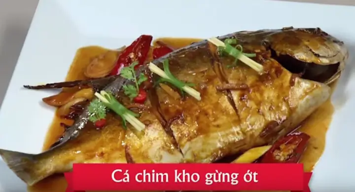 Cá chim kho gừng ớt Cá chim kho gừng ớt