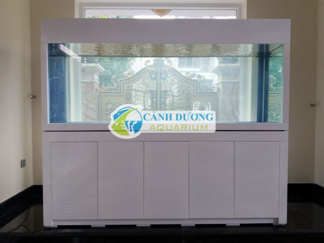 Chân tủ gỗ màu trắng cho hồ cá rồng