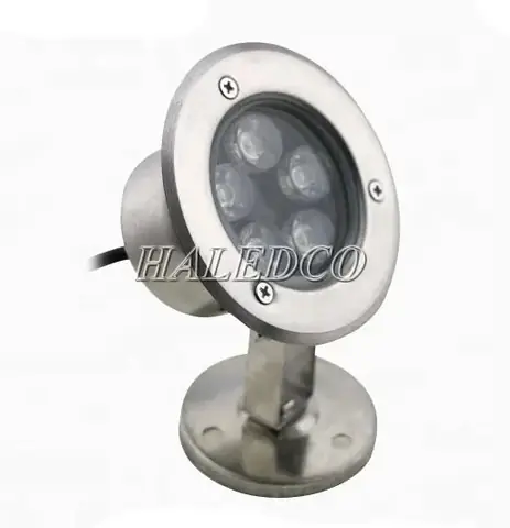 Đèn âm nước chân đế 5w HLUW1-5 RGB