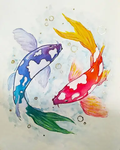 Hình vẽ cá chép đẹp nhất
