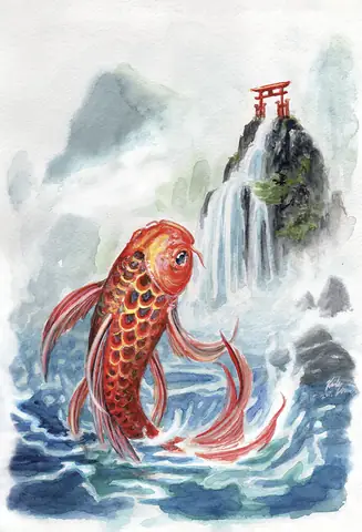 Hình vẽ cá chép đẹp nhất