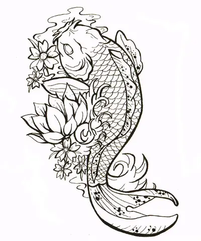 Hình vẽ cá chép đẹp nhất