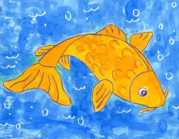 Hình vẽ cá chép đẹp nhất
