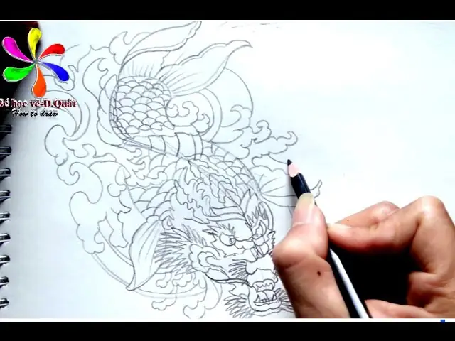 Cách Vẽ **Hình Vẽ Cá Chép Hóa Rồng Đơn Giản** Chi Tiết Nhất
