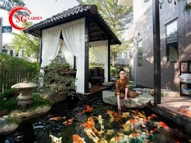 Hồ cá koi của ca sĩ Cao Thái Sơn