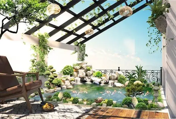 hồ cá koi mini
