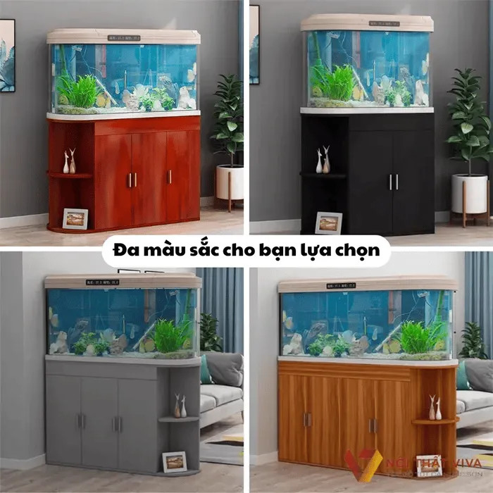 Kệ bể cá cảnh phong cách tối giản hài hòa với nội thất