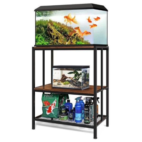 Kệ để bể cá khung sắt bền bỉ với thiết kế tối giản