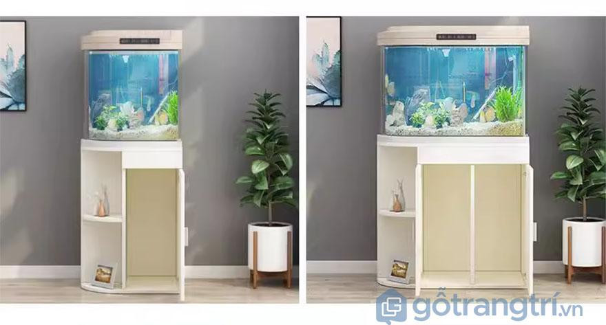 Kệ kê bể cá cảnh với kiểu dáng hiện đại tích hợp không gian lưu trữ