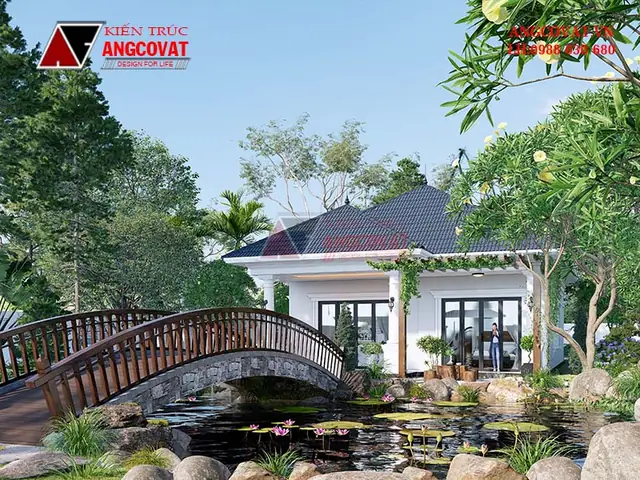 Hướng Dẫn Thiết Kế Nhà Vườn Có Ao Cá: Tạo Không Gian Sống Bình Yên