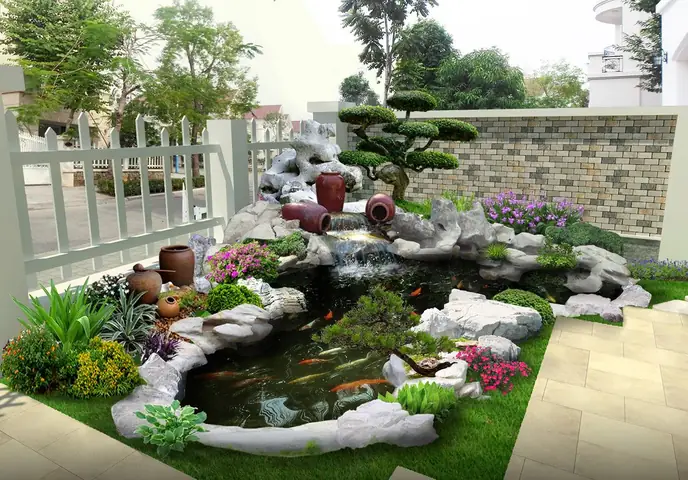 thi công hồ cá koi