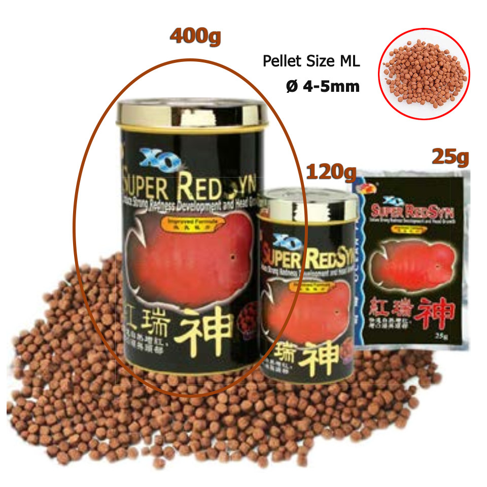 Thức ăn XO Super Redsyn giúp cá La Hán tăng cường sắc tố đỏ
