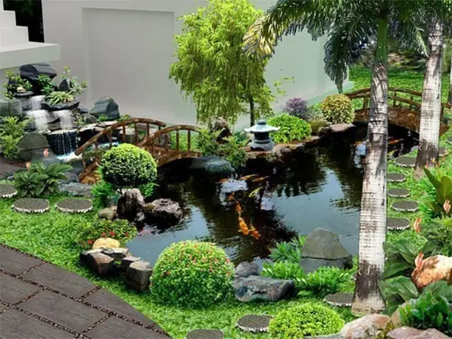 Hướng Dẫn Trang Trí Hồ Cá Ngoài Trời Đẹp Và Chuẩn Phong Thủy