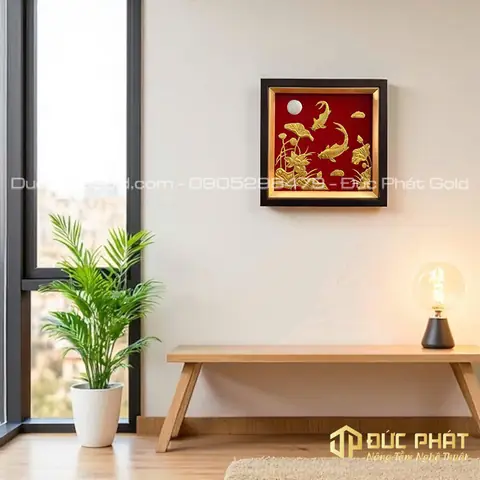 Tranh Sen Cá Chép: Biểu Tượng & Cách Treo Chuẩn Phong Thủy