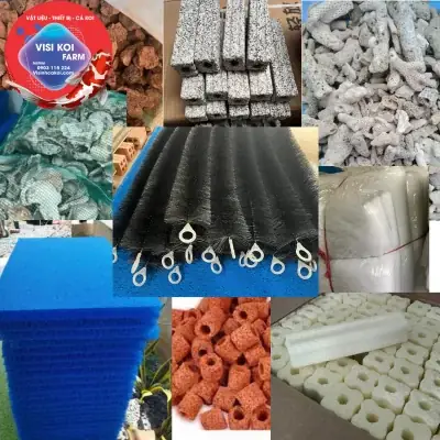 vật liệu lọc hồ cá koi