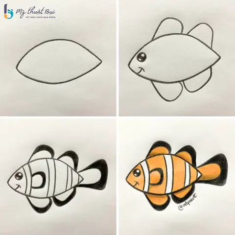 vẽ con cá vàng