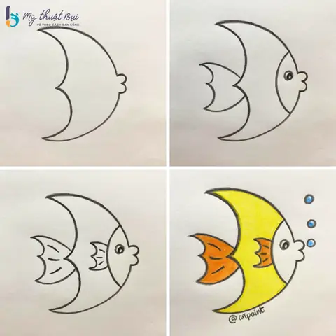 vẽ con cá vàng