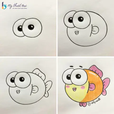 vẽ con cá vàng