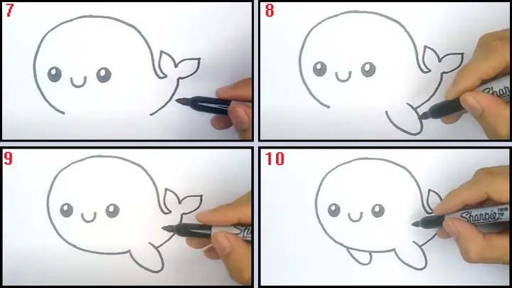 vẽ con cá voi